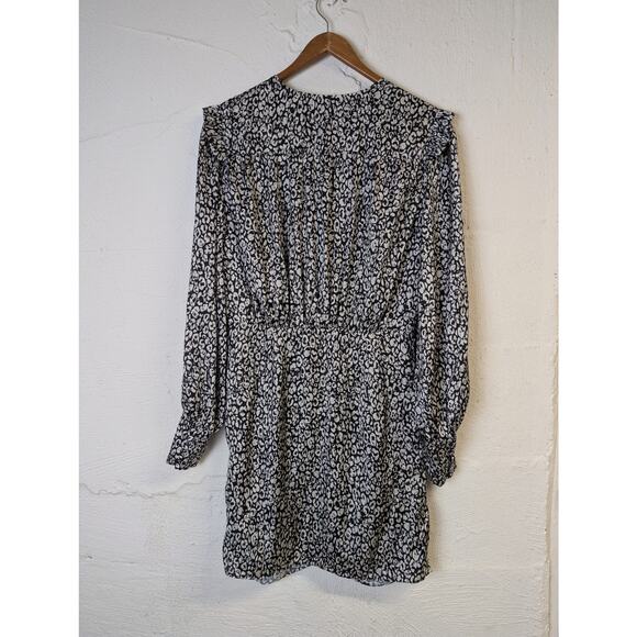 NWT L Academie Joyce Dress Womens Medium Black White Leopard Cocktail Mini - Picture 9 of 10